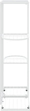 vidaXL - Bloemenstandaard - met - 4 - lagen - 43x22x76 - cm - metaal - wit