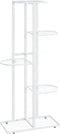 vidaXL - Bloemenstandaard - met - 5 - lagen - 43x22x98 - cm - metaal - wit