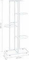 vidaXL - Bloemenstandaard - met - 5 - lagen - 43x22x98 - cm - metaal - wit