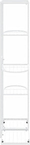 vidaXL - Bloemenstandaard - met - 5 - lagen - 43x22x98 - cm - metaal - wit