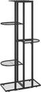 vidaXL - Bloemenstandaard - met - 5 - lagen - 43x22x98 - cm - metaal - zwart