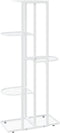 vidaXL - Bloemenstandaard - met - 5 - lagen - 43x22x98 - cm - metaal - wit
