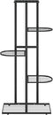 vidaXL - Bloemenstandaard - met - 5 - lagen - 43x22x98 - cm - metaal - zwart