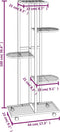 vidaXL - Bloemenstandaard - met - wielen - 5-laags - 44x23x100 - cm - ijzer - zwart