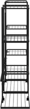 vidaXL - Bloemenstandaard - met - wielen - 94,5x24,5x91,5 - cm - ijzer - zwart