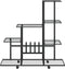 vidaXL - Bloemenstandaard - met - wielen - 94,5x25x92,5 - cm - metaal - zwart