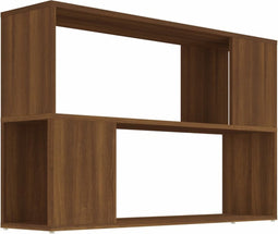 vidaXL - Boekenkast - 100x24x63 - cm - bewerkt - hout - bruin - eikenkleur