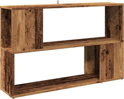 vidaXL - Boekenkast - 100x24x63 - cm - bewerkt - hout - oud - houtkleurig