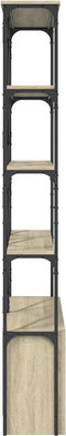 vidaXL - Boekenkast - 100x26x180 - cm - bewerkt - hout - en - metaal - sonoma - eiken