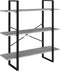 vidaXL - Boekenkast - 100x30x105 - cm - bewerkt - hout - betongrijs