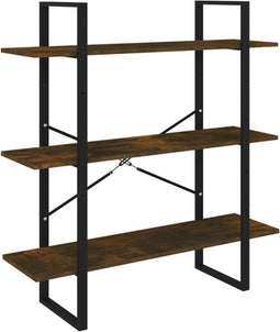 vidaXL - Boekenkast - 100x30x105 - cm - bewerkt - hout - gerookt - eikenkleurig