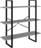 vidaXL - Boekenkast - 100x30x105 - cm - bewerkt - hout - grijs - sonoma - eikenkleurig