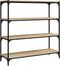 vidaXL - Boekenkast - 100x33x100 - cm - bewerkt - hout - en - staal - sonoma - eiken