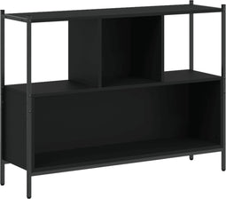 vidaXL - Boekenkast - 102x28x77,5 - cm - bewerkt - hout - zwart