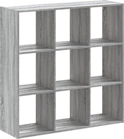 vidaXL - Boekenkast - 102x32x102 - cm - bewerkt - hout - grijs - sonoma - eikenkleurig