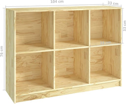 vidaXL - Boekenkast - 104x33x76 - cm - massief - grenenhout