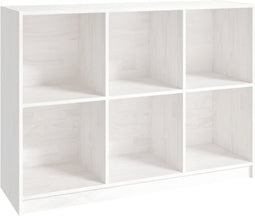 vidaXL - Boekenkast - 104x33x76 - cm - massief - grenenhout - wit