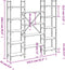 vidaXL - Boekenkast - 155,5x24x166,5 - cm - bewerkt - hout - gerookt - eikenkleurig