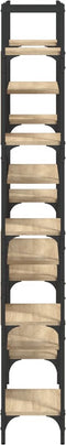 vidaXL - Boekenkast - 155,5x24x166,5 - cm - bewerkt - hout - sonoma - eikenkleurig