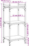 vidaXL - Boekenkast - 3-laags - 40x30x86 - cm - bewerkt - hout - bruin - eikenkleur