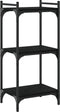 vidaXL - Boekenkast - 3-laags - 40x30x86 - cm - bewerkt - hout - zwart