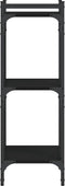vidaXL - Boekenkast - 3-laags - 40x30x86 - cm - bewerkt - hout - zwart
