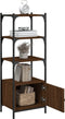 vidaXL - Boekenkast - 3-laags - 41x30x109,5 - cm - bewerkt - hout - bruineikenkleur
