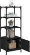 vidaXL - Boekenkast - 3-laags - 41x30x109,5 - cm - bewerkt - hout - zwart