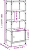 vidaXL - Boekenkast - 3-laags - 41x30x109,5 - cm - bewerkt - hout - grijs - sonoma