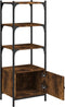 vidaXL - Boekenkast - 3-laags - 41x30x109,5 - cm - bewerkt - hout - gerookt - eiken