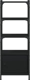 vidaXL - Boekenkast - 3-laags - 41x30x109,5 - cm - bewerkt - hout - zwart