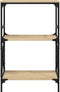 vidaXL - Boekenkast - 3-laags - 59x35x90,5 - cm - bewerkt - hout - sonoma - eiken