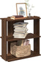 vidaXL - Boekenkast - 3-laags - 60x30x60 - cm - bewerkt - hout - bruin - eikenkleur