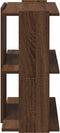 vidaXL - Boekenkast - 3-laags - 60x30x60 - cm - bewerkt - hout - bruin - eikenkleur