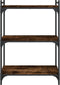 vidaXL - Boekenkast - 3-laags - 60x30x86 - cm - bewerkt - hout - gerookt - eikenkleur