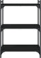 vidaXL - Boekenkast - 3-laags - 60x30x86 - cm - bewerkt - hout - zwart
