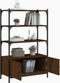 vidaXL - Boekenkast - 3-laags - 70x30x109,5 - cm - bewerkt - hout - bruineikenkleur