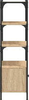 vidaXL - Boekenkast - 3-laags - 70x30x109,5 - cm - bewerkt - hout - sonoma - eiken