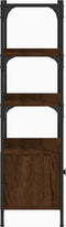 vidaXL - Boekenkast - 3-laags - 70x30x109,5 - cm - bewerkt - hout - bruineikenkleur