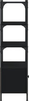 vidaXL - Boekenkast - 3-laags - 70x30x109,5 - cm - bewerkt - hout - zwart