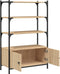 vidaXL - Boekenkast - 3-laags - 70x30x109,5 - cm - bewerkt - hout - sonoma - eiken