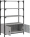 vidaXL - Boekenkast - 3-laags - 70x30x109,5 - cm - bewerkt - hout - grijs - sonoma