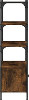 vidaXL - Boekenkast - 3-laags - 70x30x109,5 - cm - bewerkt - hout - gerookt - eiken