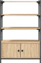 vidaXL - Boekenkast - 3-laags - 70x30x109,5 - cm - bewerkt - hout - sonoma - eiken