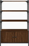 vidaXL - Boekenkast - 3-laags - 70x30x109,5 - cm - bewerkt - hout - bruineikenkleur
