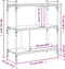 vidaXL - Boekenkast - 3-laags - 76x32x88 - cm - bewerkt - hout - grijs - sonoma