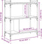 vidaXL - Boekenkast - 3-laags - 76x32x88 - cm - bewerkt - hout - gerookt - eikenkleur