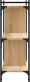 vidaXL - Boekenkast - 3-laags - 76x32x88 - cm - bewerkt - hout - sonoma - eikenkleurig