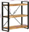 vidaXL - Boekenkast - 3-laags - 77x30x80 - cm - massief - mangohout - en - ijzer