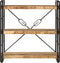 vidaXL - Boekenkast - 3-laags - 77x30x80 - cm - massief - mangohout - en - ijzer